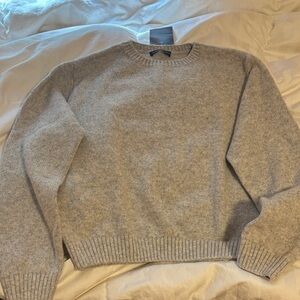 NEW Brandy Melville Light Gray Crewneck Sweater